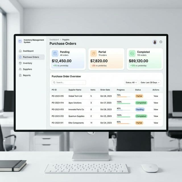 Purchase Orders - Streamline your incoming inventory